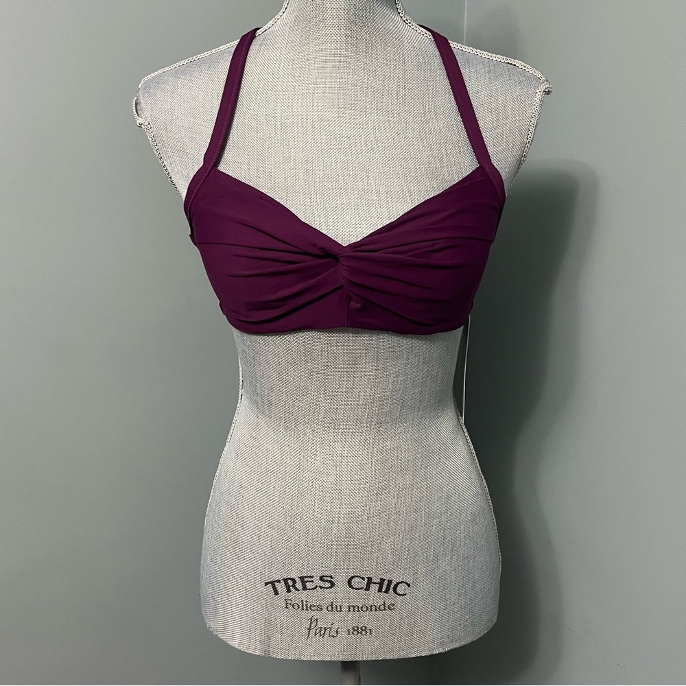 ATHLETA Twist Up Bikini Top Size 32 B/C NWT